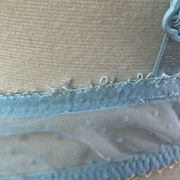 NEW For Love & Lemons Medium Longline Lace Bra Blue Daisy Bustier Underwire - Picture 9 of 13